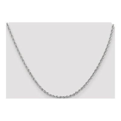 10K White Gold 2.75mm Diamond-Cut Quadruple Rope Chain – view 4
