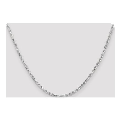10K White Gold 3mm Diamond-Cut Quadruple Rope Chain – view 4