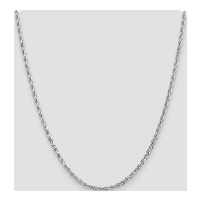 10K White Gold 3.35mm Diamond-Cut Quadruple Rope Chain – view 4