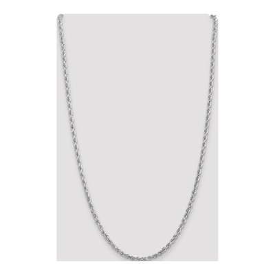10K White Gold 3.35mm Diamond-Cut Quadruple Rope Chain – view 4