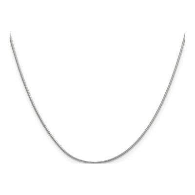 10K White Gold 0.9mm Round Snake Chain – view 2