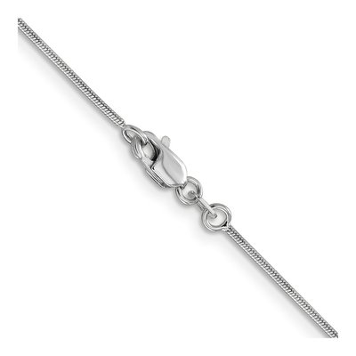 10K White Gold 0.9mm Round Snake Chain – view 3