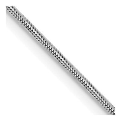 10K White Gold 0.9mm Round Snake Chain