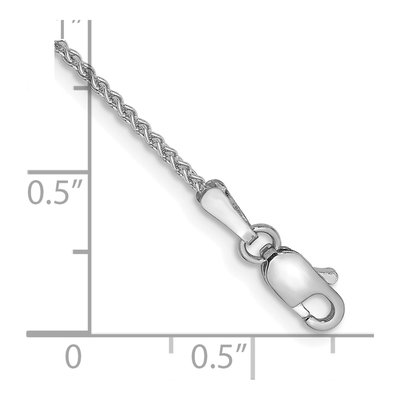 10K White Gold 1.25mm Wheat Chain Anklet – view 2