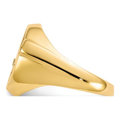 Men's 10K Yellow Gold Onyx & Diamond Dad Ring – view 4