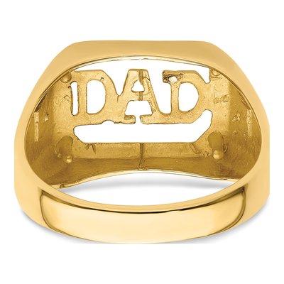 Men's 10K Yellow Gold DAD Ring Mounting – view 5