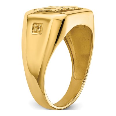 Men's 10K Yellow Gold DAD Ring Mounting – view 6
