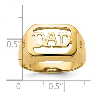 Men's 10K Yellow Gold DAD Ring Mounting – view 7