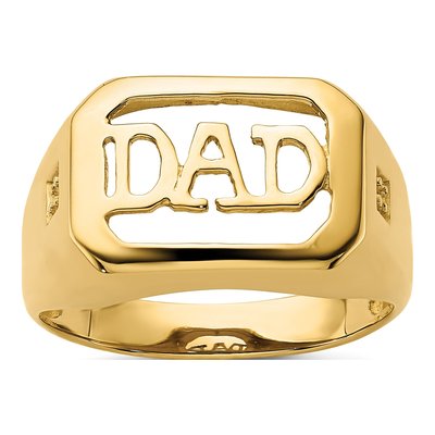 Men's 10K Yellow Gold DAD Ring Mounting