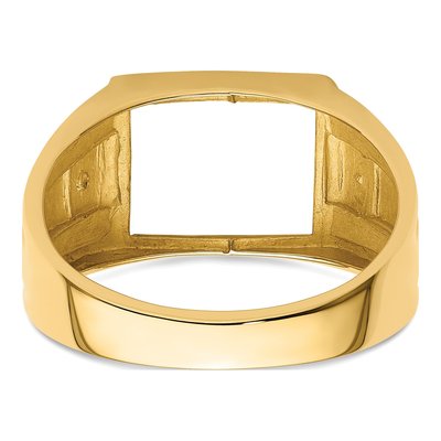 Men's 10K Yellow Gold Holds Diamonds Rectangle Onyx Ring Mounting – view 5