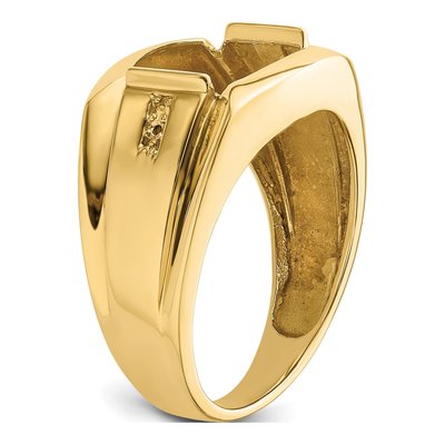 Men's 10K Yellow Gold Onyx Ring Mounting – view 5