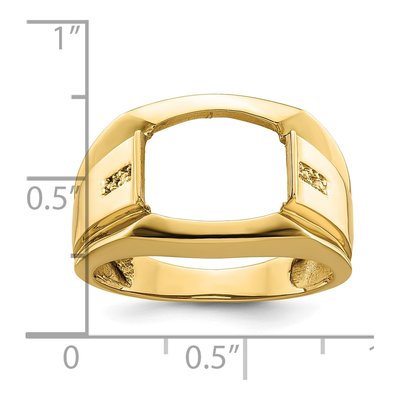 Men's 10K Yellow Gold Onyx Ring Mounting – view 6