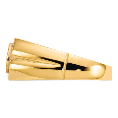 Men's 10K Yellow Gold Diamond DAD Ring – view 5