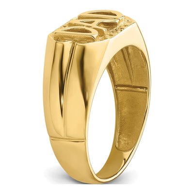 Men's 10K Yellow Gold DAD Ring Mounting – view 5