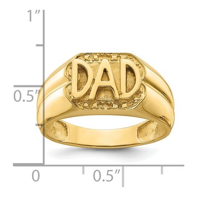 Men's 10K Yellow Gold DAD Ring Mounting – view 6