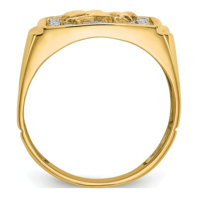 Men's 10K Yellow Gold 1/8 ct tw Diamond Eagle Ring – view 3