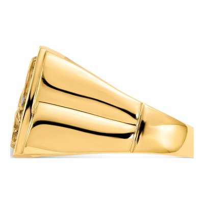 Men's 10K Yellow Gold 1/8 ct tw Diamond Eagle Ring – view 5