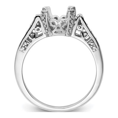 10K White Gold Ring Mounting – view 4