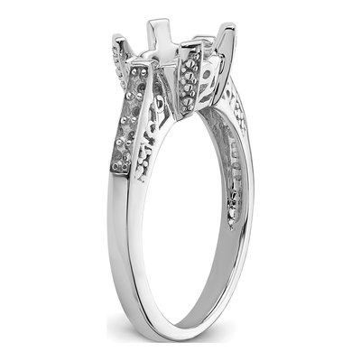 10K White Gold Ring Mounting – view 6