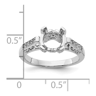 10K White Gold Ring Mounting – view 7