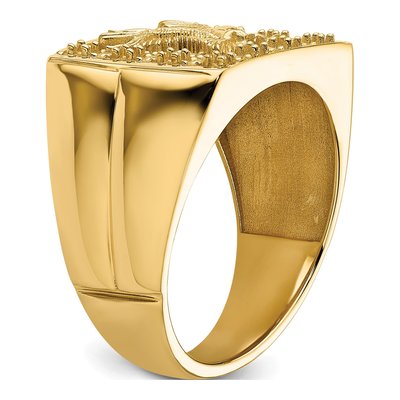 Men's 10K Yellow Gold Eagle Ring Mounting – view 6