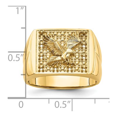 Men's 10K Yellow Gold Eagle Ring Mounting – view 7