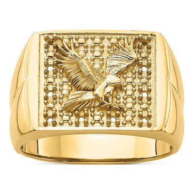 Men's 10K Yellow Gold Eagle Ring Mounting