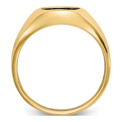 Men's 10K Yellow Gold Onyx Oval Ring – view 3