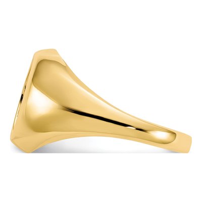 Men's 10K Yellow Gold Onyx Oval Ring – view 5