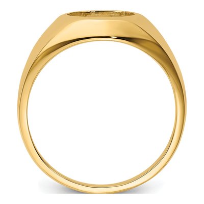 Men's 10K Yellow Gold Holds Oval Onyx Ring Mounting – view 4