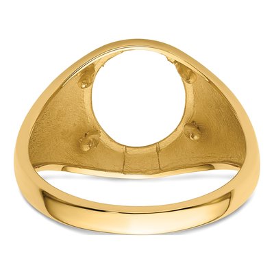 Men's 10K Yellow Gold Holds Oval Onyx Ring Mounting – view 5