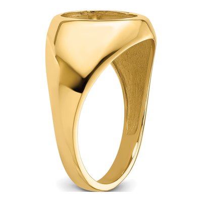 Men's 10K Yellow Gold Holds Oval Onyx Ring Mounting – view 6
