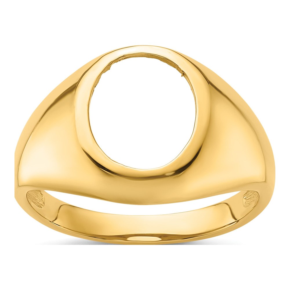 Men's 10K Yellow Gold Holds Oval Onyx Ring Mounting