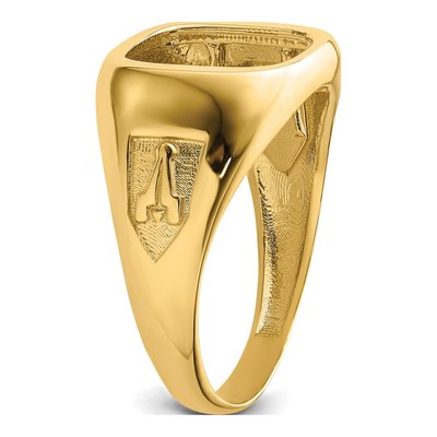 Men's 10K Yellow Gold Masonic Ring Mounting – view 6