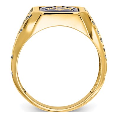 Men's 10K Yellow Gold Masonic Ring – view 3