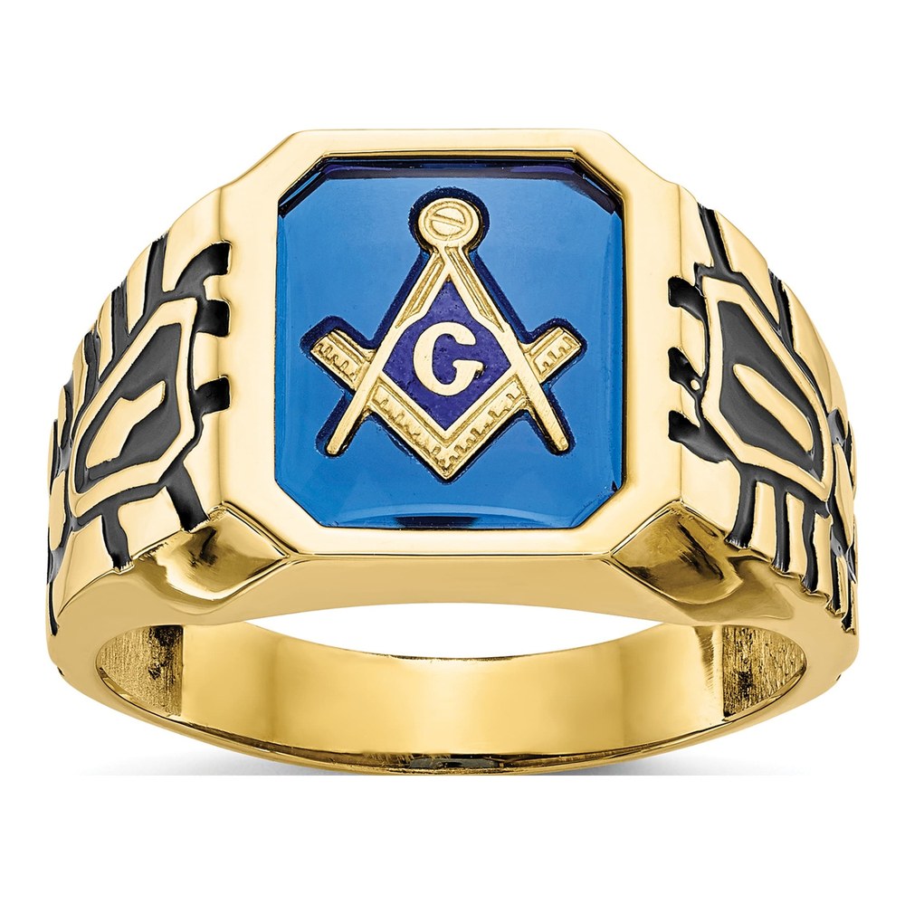 IB Goodman 10K Yellow Gold Masonic Ring, Size 10