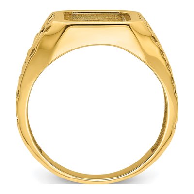 Men's 10K Yellow Gold Masonic Ring Mounting – view 3