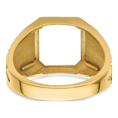 Men's 10K Yellow Gold Masonic Ring Mounting – view 4
