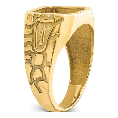 Men's 10K Yellow Gold Masonic Ring Mounting – view 5