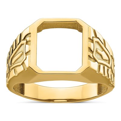 Men's 10K Yellow Gold Masonic Ring Mounting