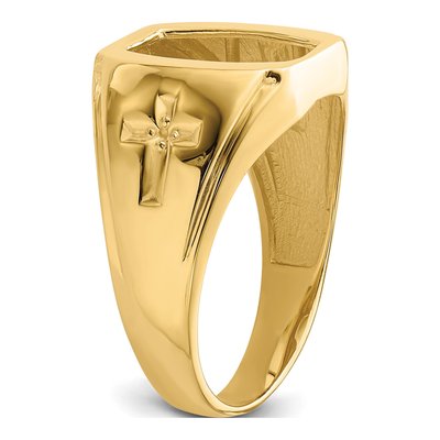 Men's 10K Yellow Gold Gents Ring Mounting – view 5