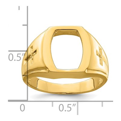 Men's 10K Yellow Gold Gents Ring Mounting – view 6