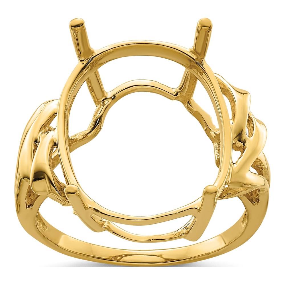 10K Yellow Gold Oval Ring Mounting