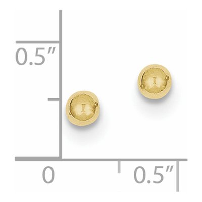 10K Yellow Gold Ball Stud Earrings – view 5