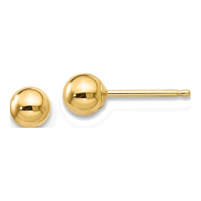 10K Yellow Gold Ball Stud Earrings