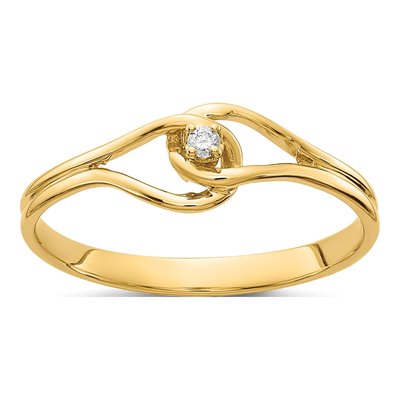 10K Yellow Gold Diamond Solitaire Ring