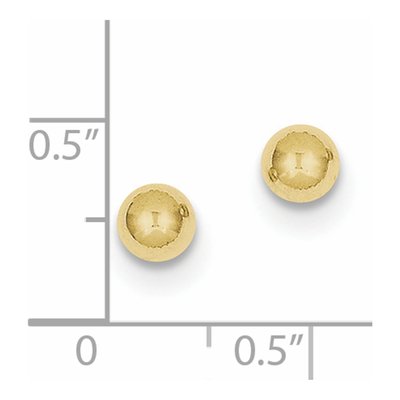 10K Yellow Gold Ball Stud Earrings – view 5