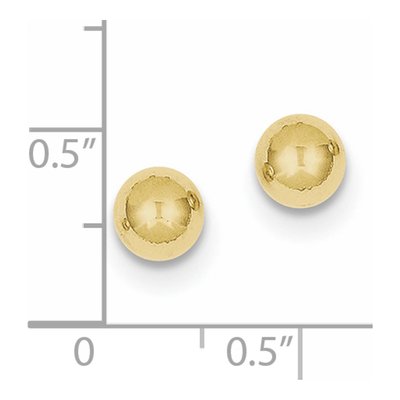 10K Yellow Gold Ball Stud Earrings – view 5