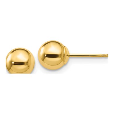 10K Yellow Gold Ball Stud Earrings
