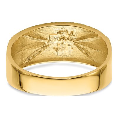 Men's 10K Yellow Gold Cross Diamond Ring Mounting – view 5